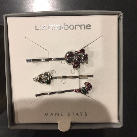FREE NEW Christmas hairpins Liz Claiborne vintage - Picture 1 of 5
